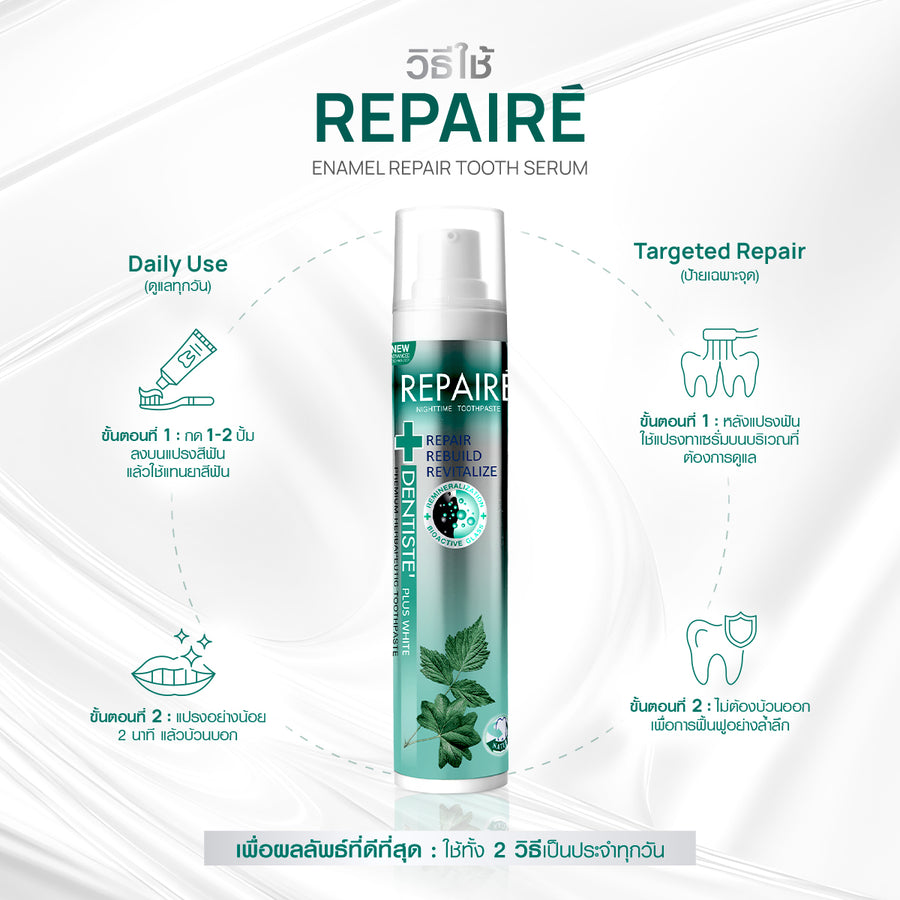 [2 Free 6] Dentiste' Repaire 2in1 70g Free Brush x2 Advanced Care x1 - Image 9