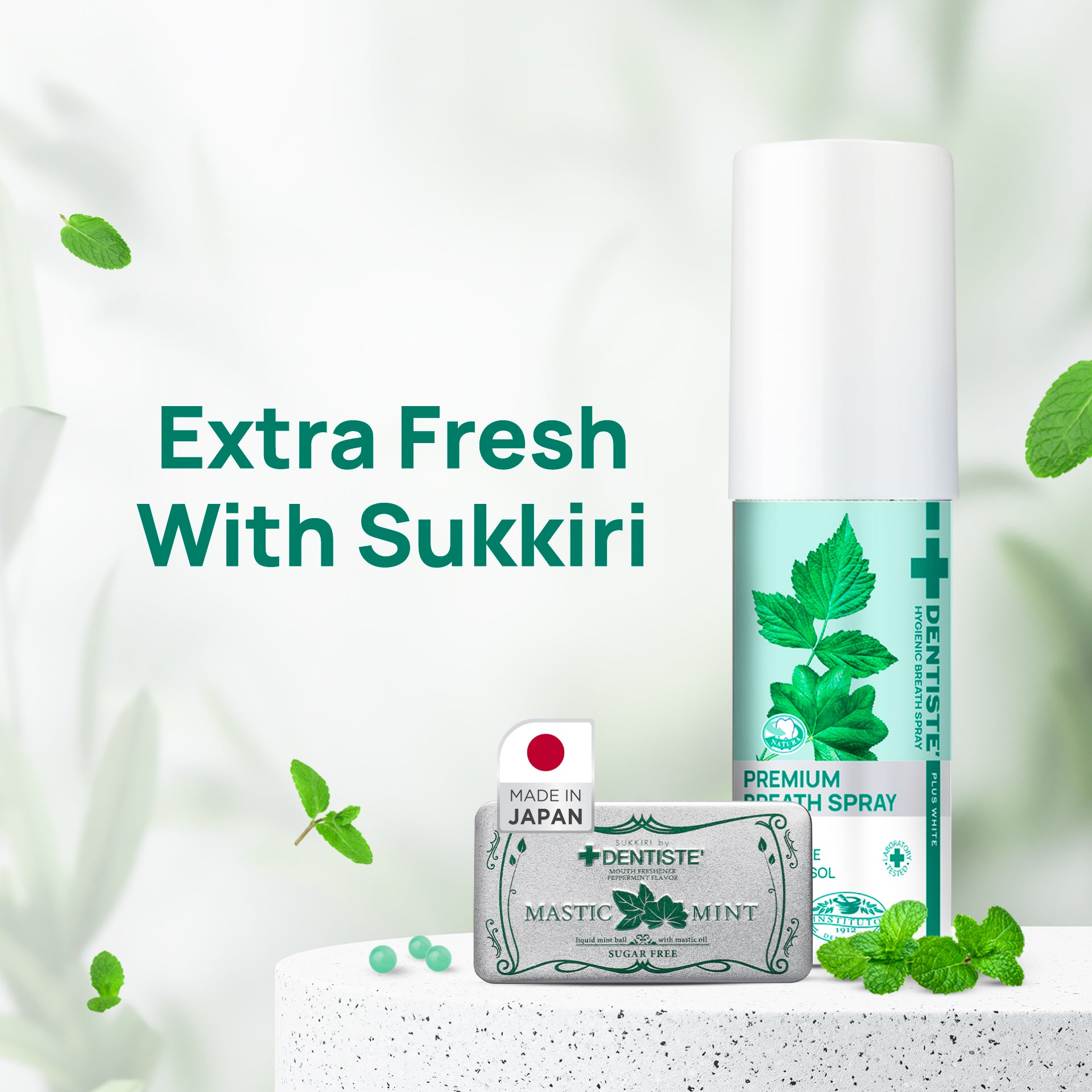 (Deal Duo) Dentiste' Hygienic Breath Spray 15 ml. & Dentiste' Sukkiri Love Mint 20 tab