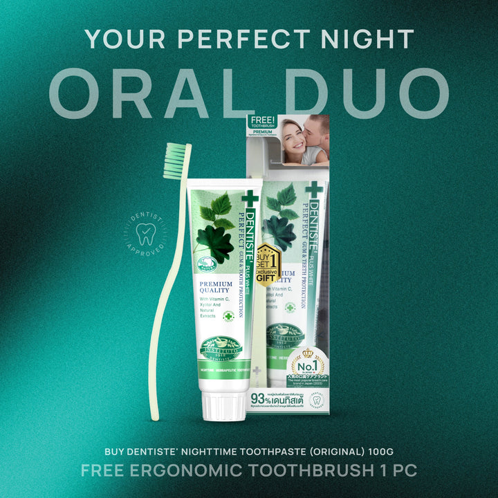 [Buy 1 Get 1] Original Nighttime Toothpaste 100 g Free! Ergonomic Toothbrush