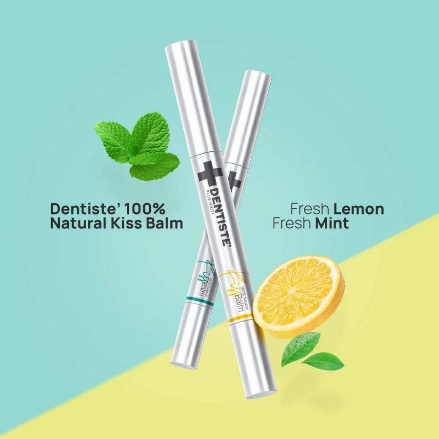 [NEW!] Dentiste' 100% Natural Kiss Lip Balm Fresh Mint / Fresh Lemon 1.5 g.